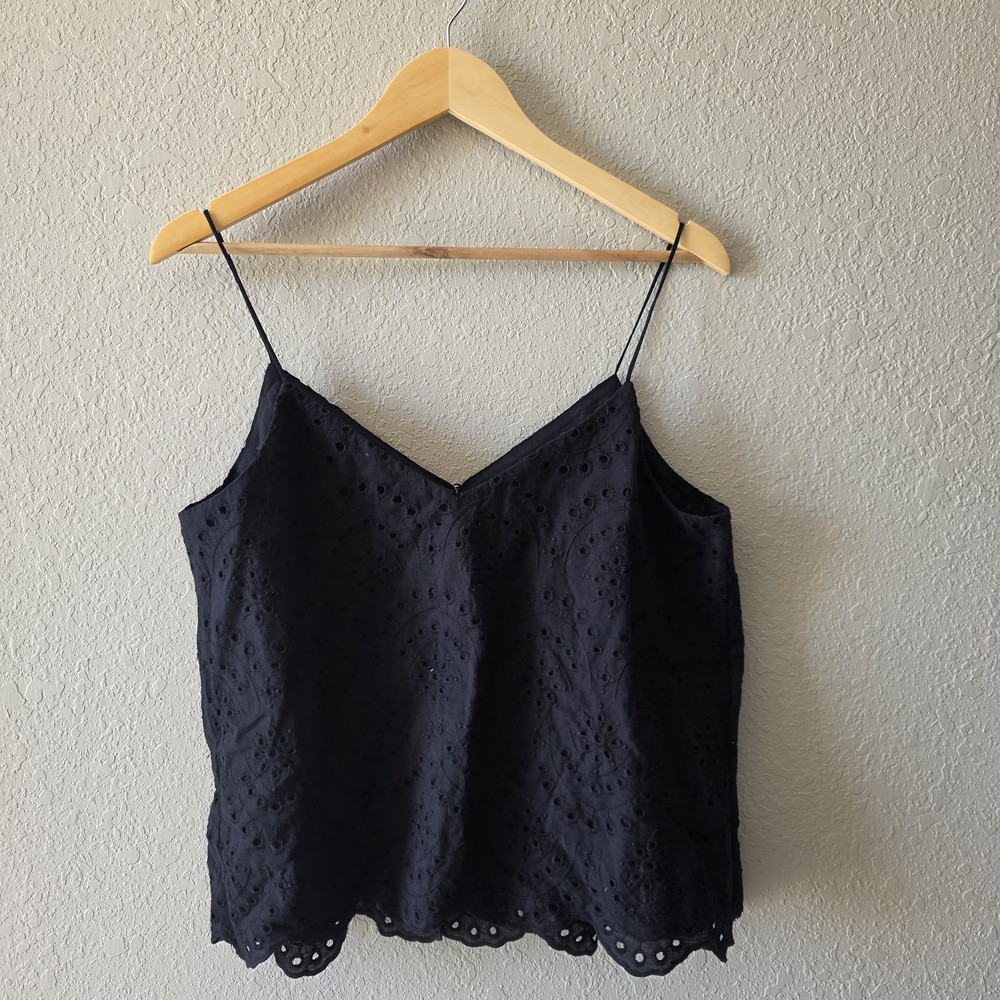 NWT Maurices Black Eyelet Camisole Top